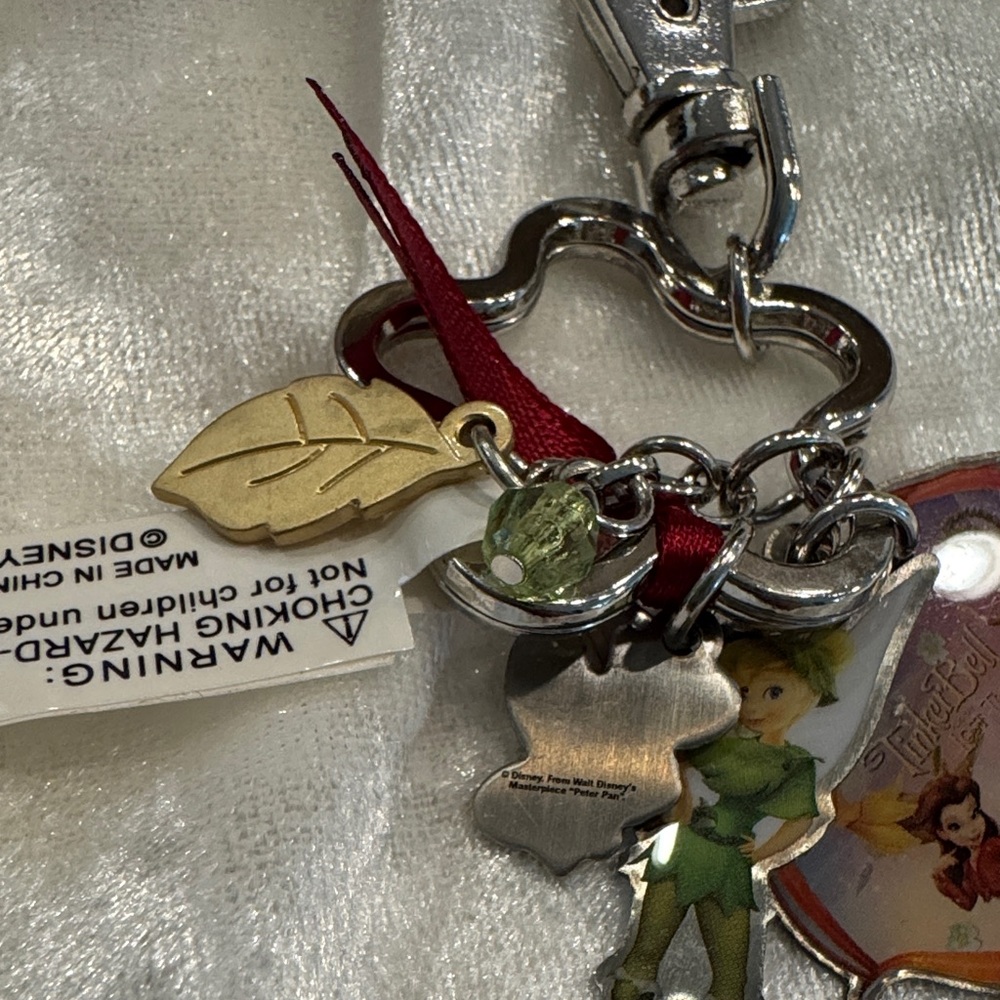 Disney Princess and Tinkerbell Charm Keychain with Red Accent - Picture 4 of 4